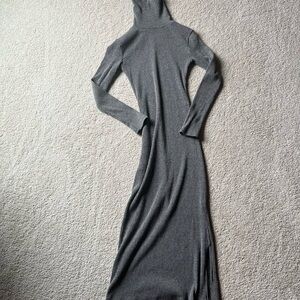 NWOT Chuu Gray Ribbed Turtleneck Sweater Dress S